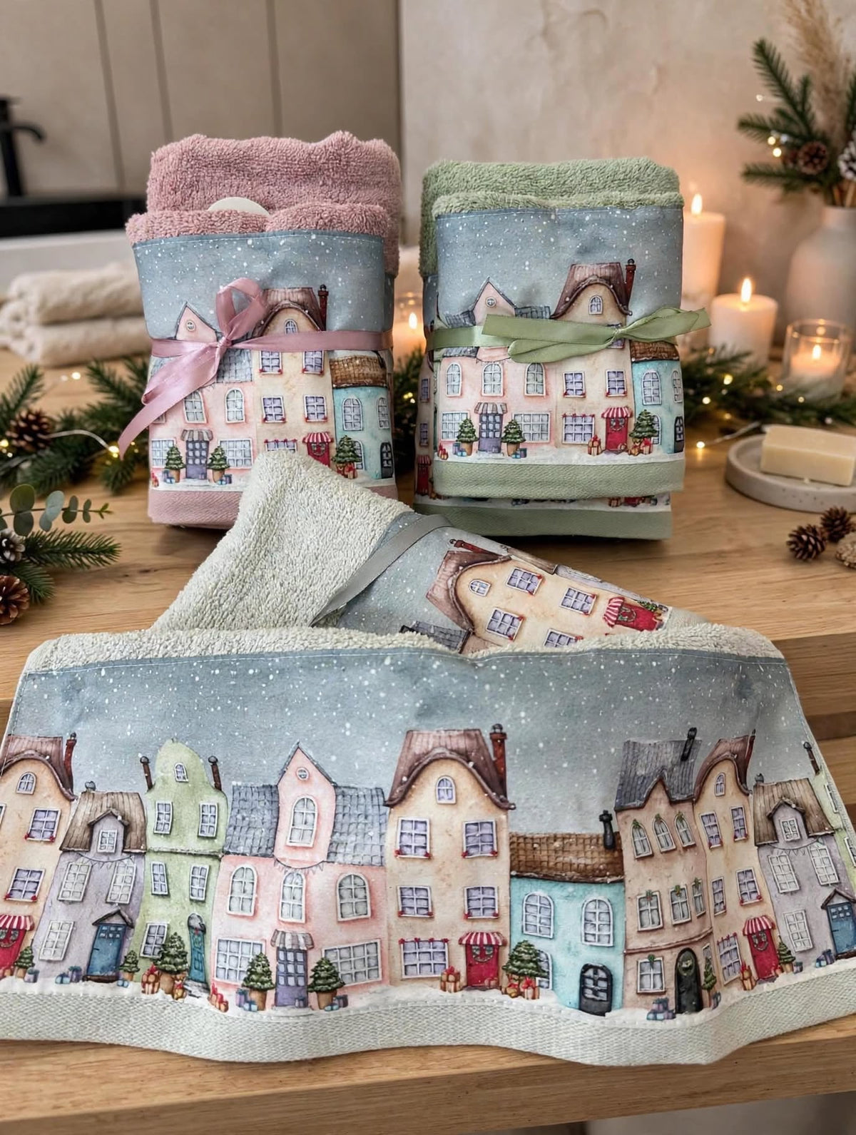 Set asciugamani “Borgo d’Inverno” ❄️🏡