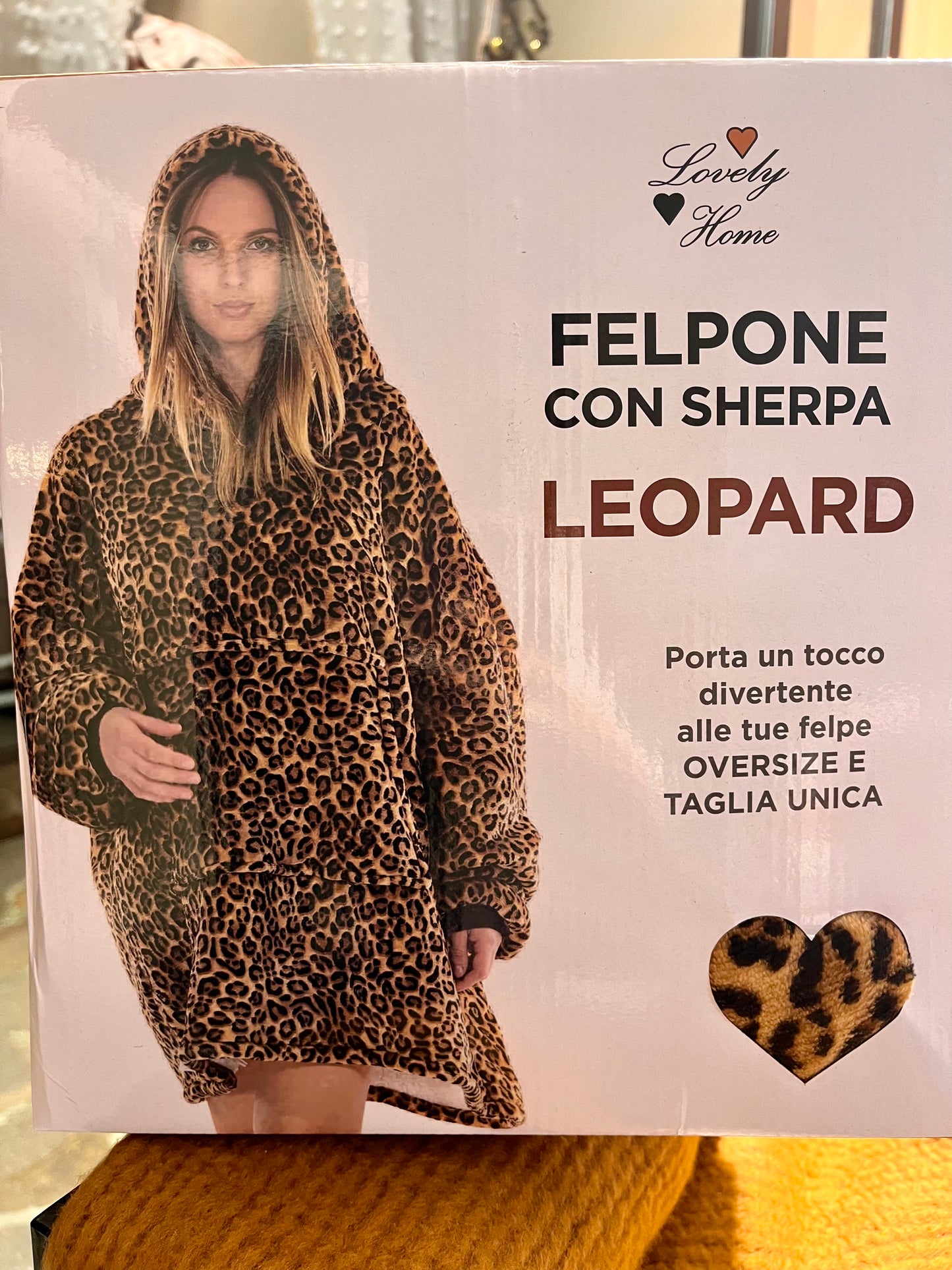 FELPONE LEOPARD AGNELLATO OVER