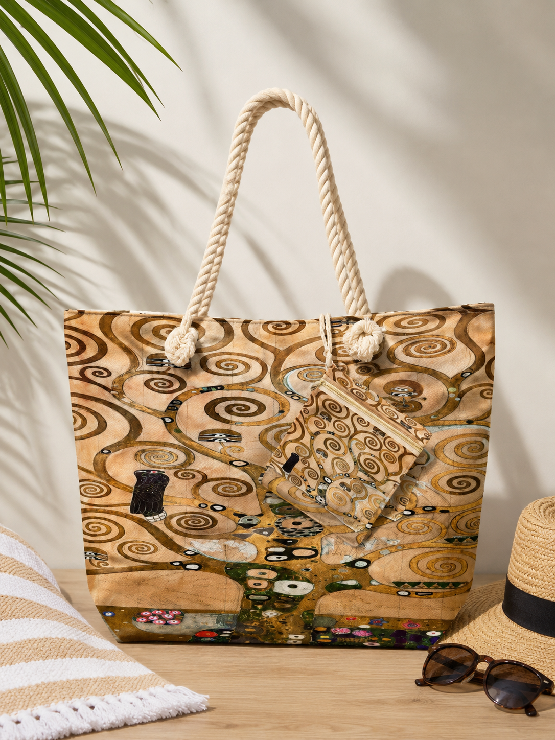 Borsa Mare “L’Albero della Vita” con Pochette Coordinata