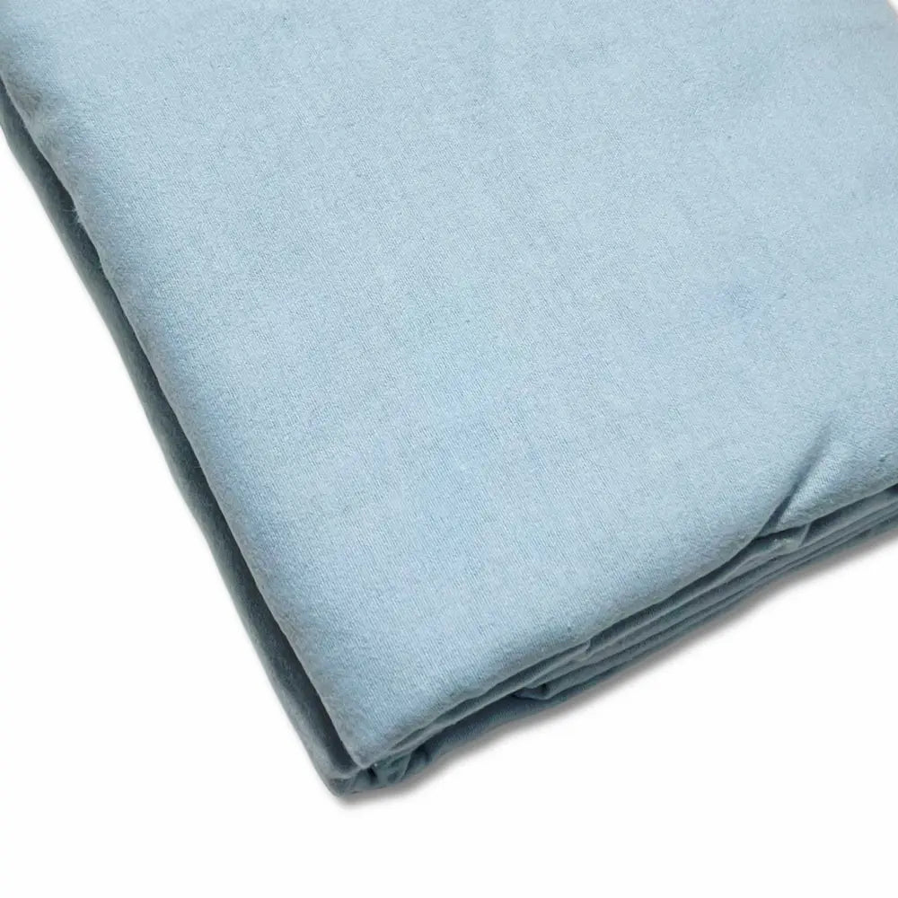 LENZUOLO IN FLANELLA DA SOTTO CON ANGOLI AZZURRO PIAZZA E MEZZO MANIFATTURA IMBERTI