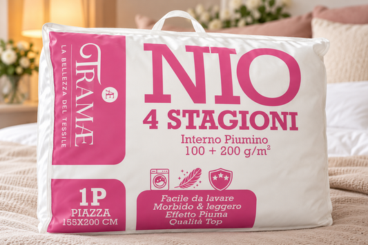 Piumino 4 Stagioni 1 PIAZZA – Interno Piumino 100 + 200 g/m²