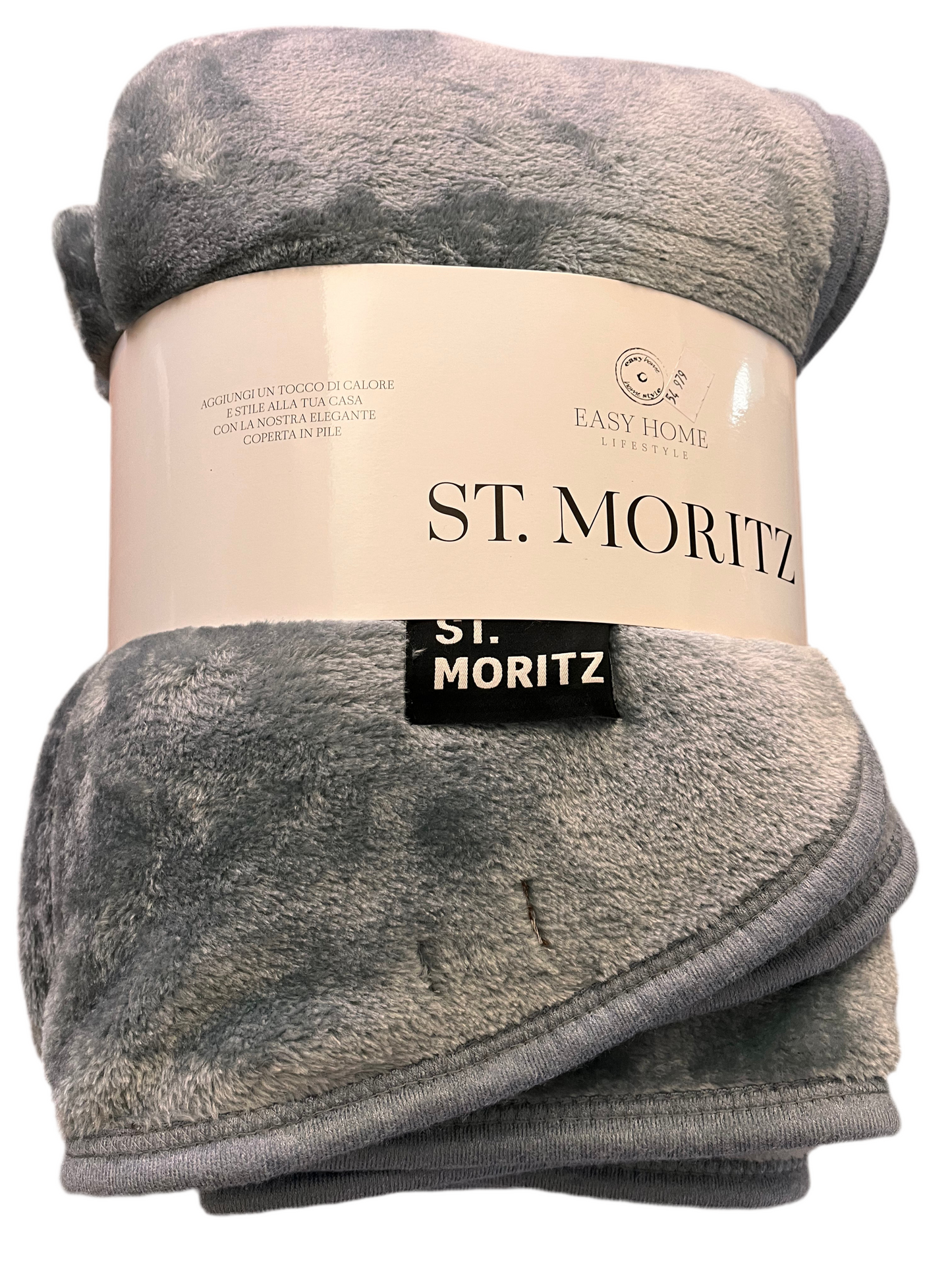 COPERTA PILE 2 piazze ST. MORITZ col. azzurro