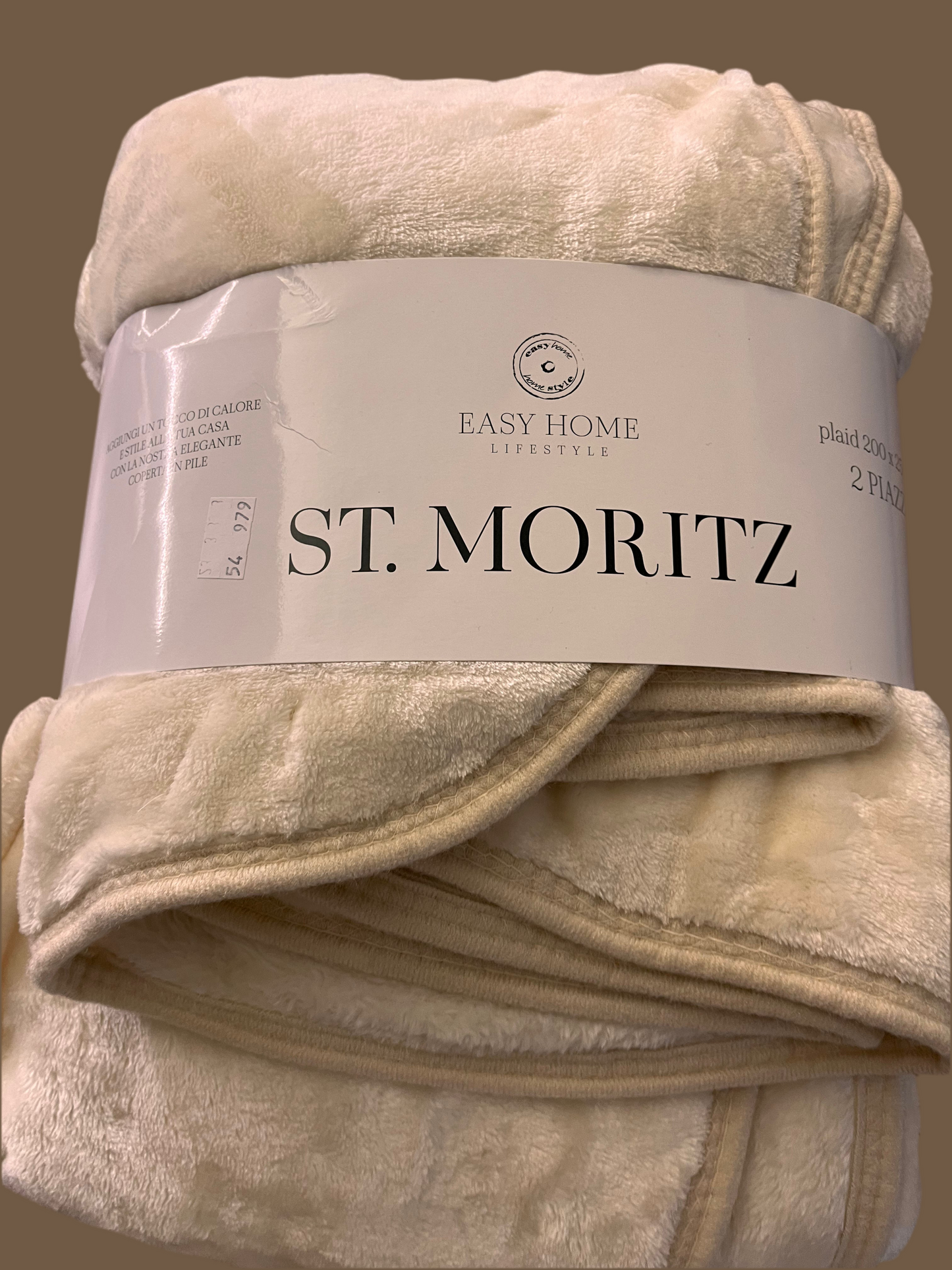 COPERTA PILE 2 piazze ST. MORITZ col. burro
