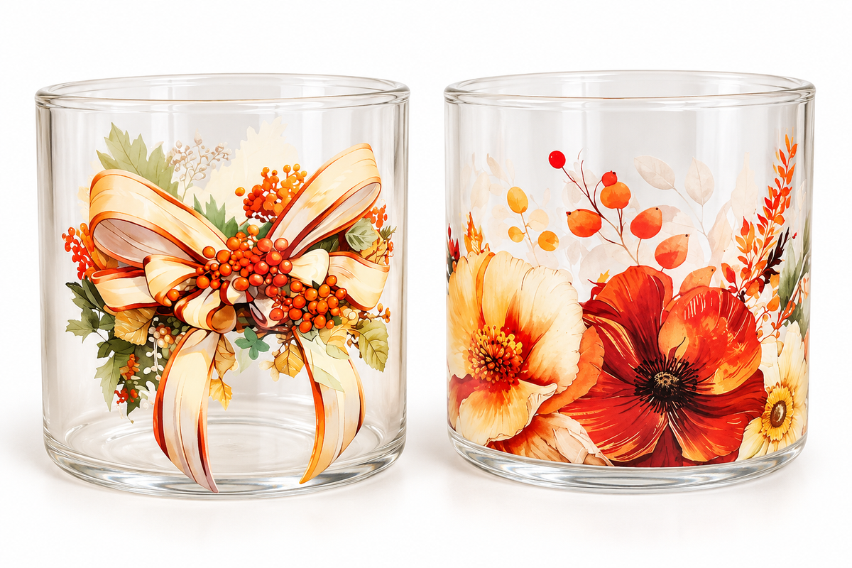 Set 6 bicchieri in vetro borosilicato – Fantasie autunnali Nuvole di Stoffa