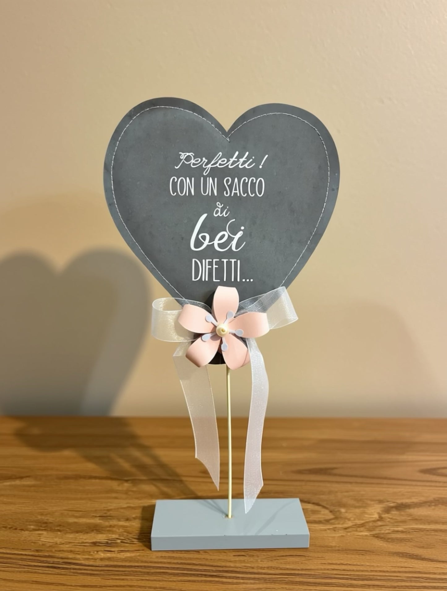 CUORE SHABBY CON DEDICA H 34 cm