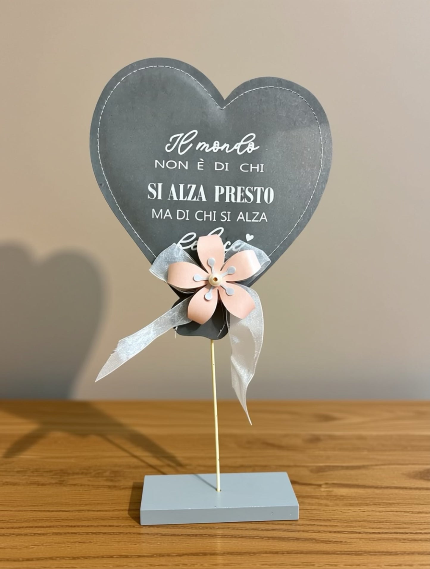 CUORE SHABBY CON DEDICA H 34 cm