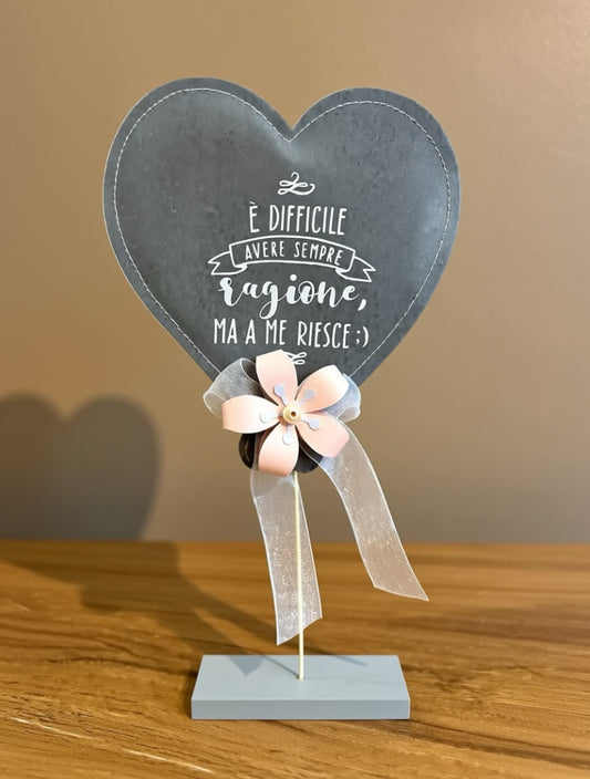 CUORE SHABBY CON DEDICA H 34 cm