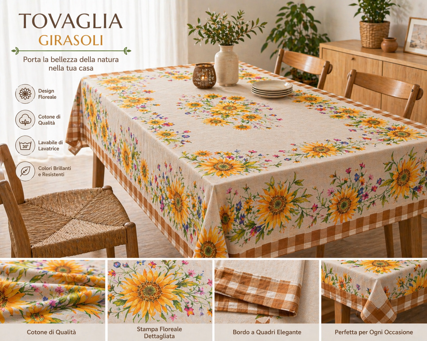 Tovaglia cotone Girasoli