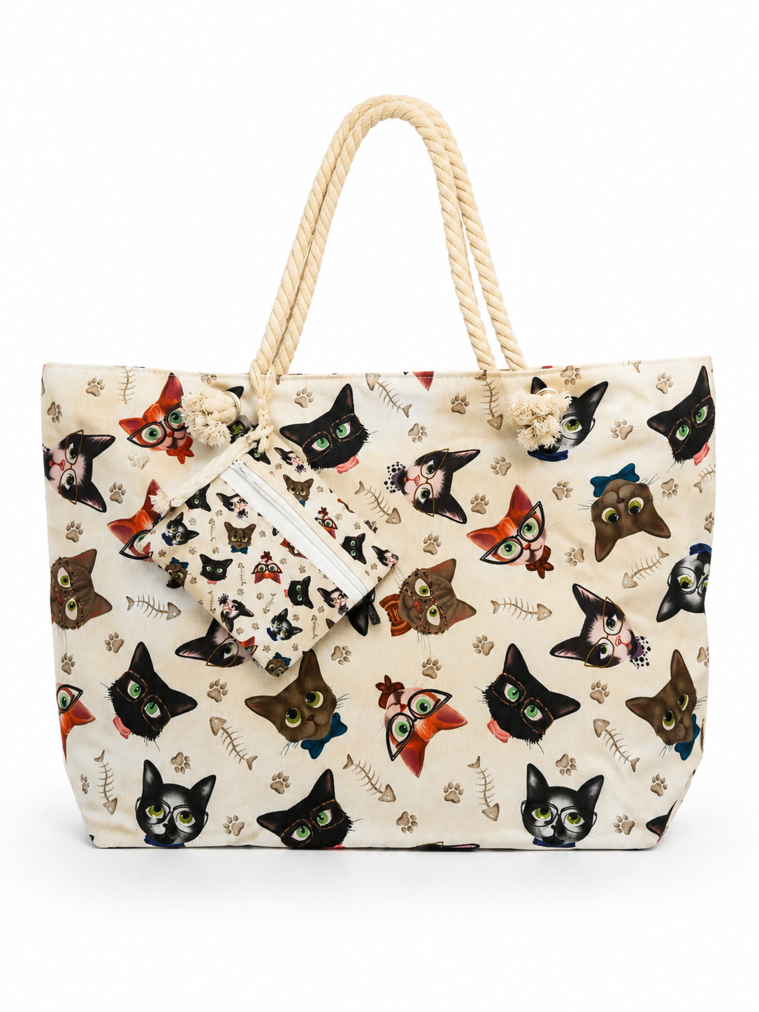 Borsa Mare Gatti con Pochette