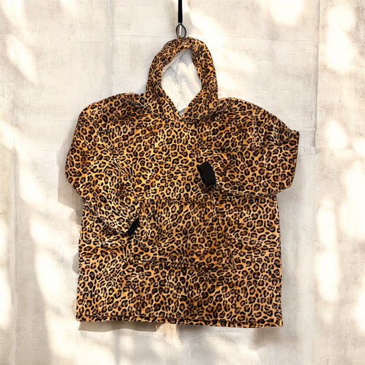 FELPONE LEOPARD AGNELLATO OVER