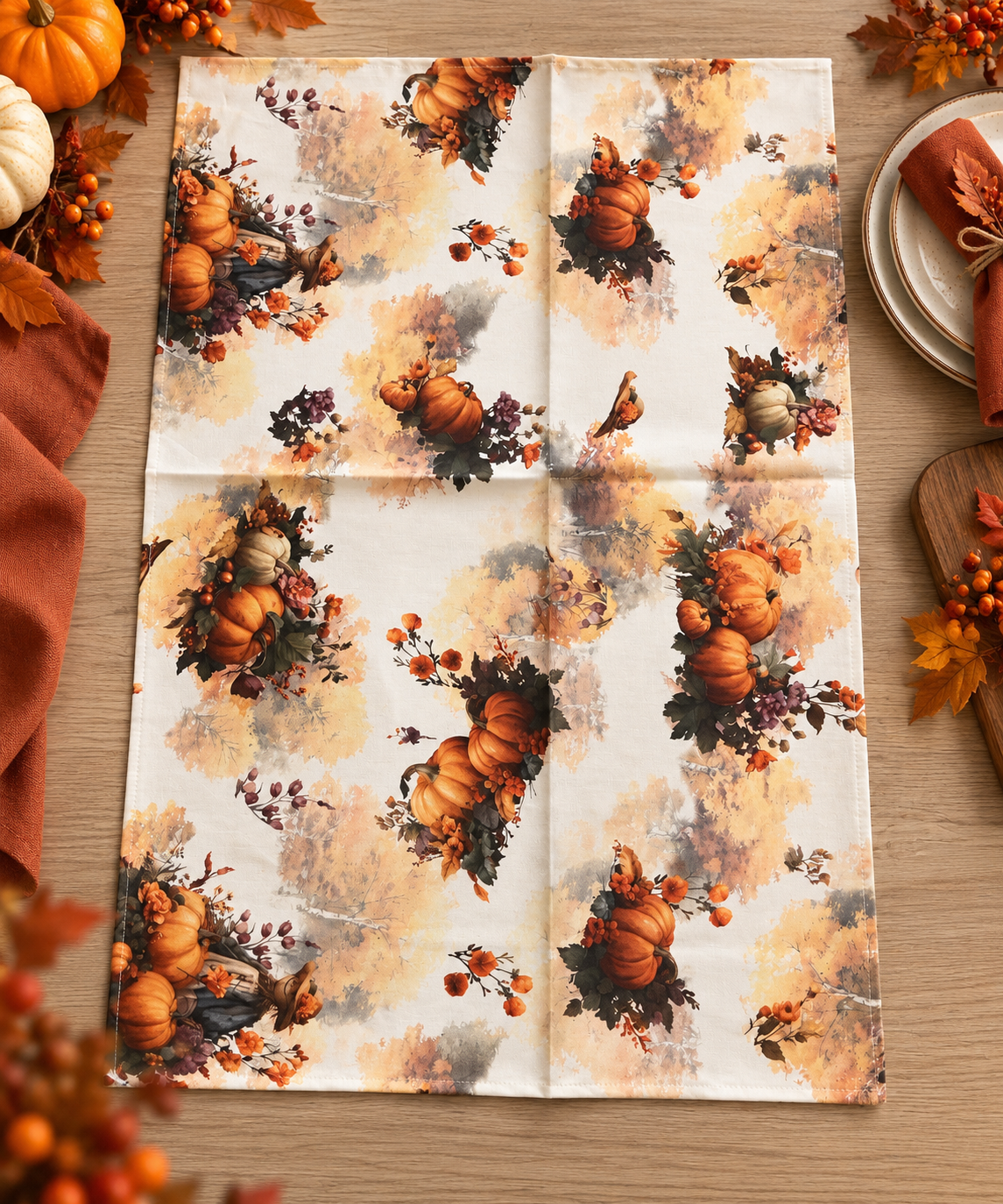 🍂 Strofinaccio da cucina – Fantasia autunnale