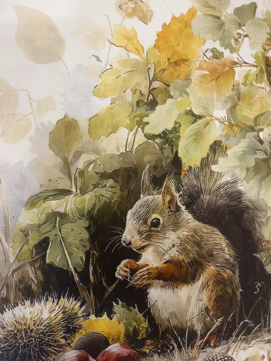 Tovaglia da 12 posti Autunno - Scoiattolo 140x240